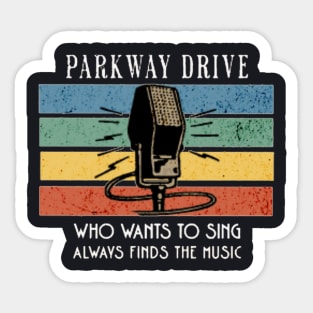 parkway /vintage microphone Sticker